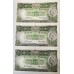 AUSTRALIA 1961 . ONE 1 POUND BANKNOTES . CONSECUTIVE TRIO . LAST PREFIX HK63
